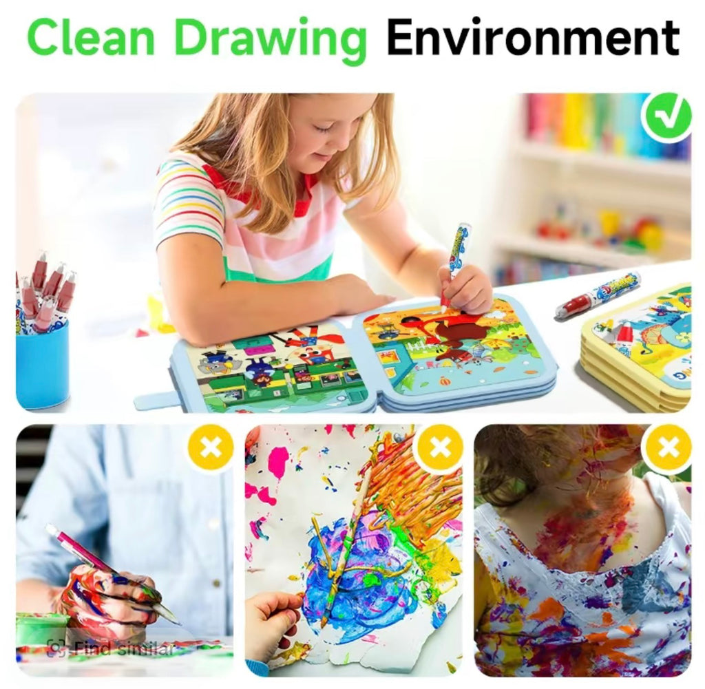 Magic Water Coloring Book (No Mess!)